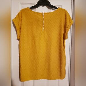 Rose & Olive Mustard Textured Blouse